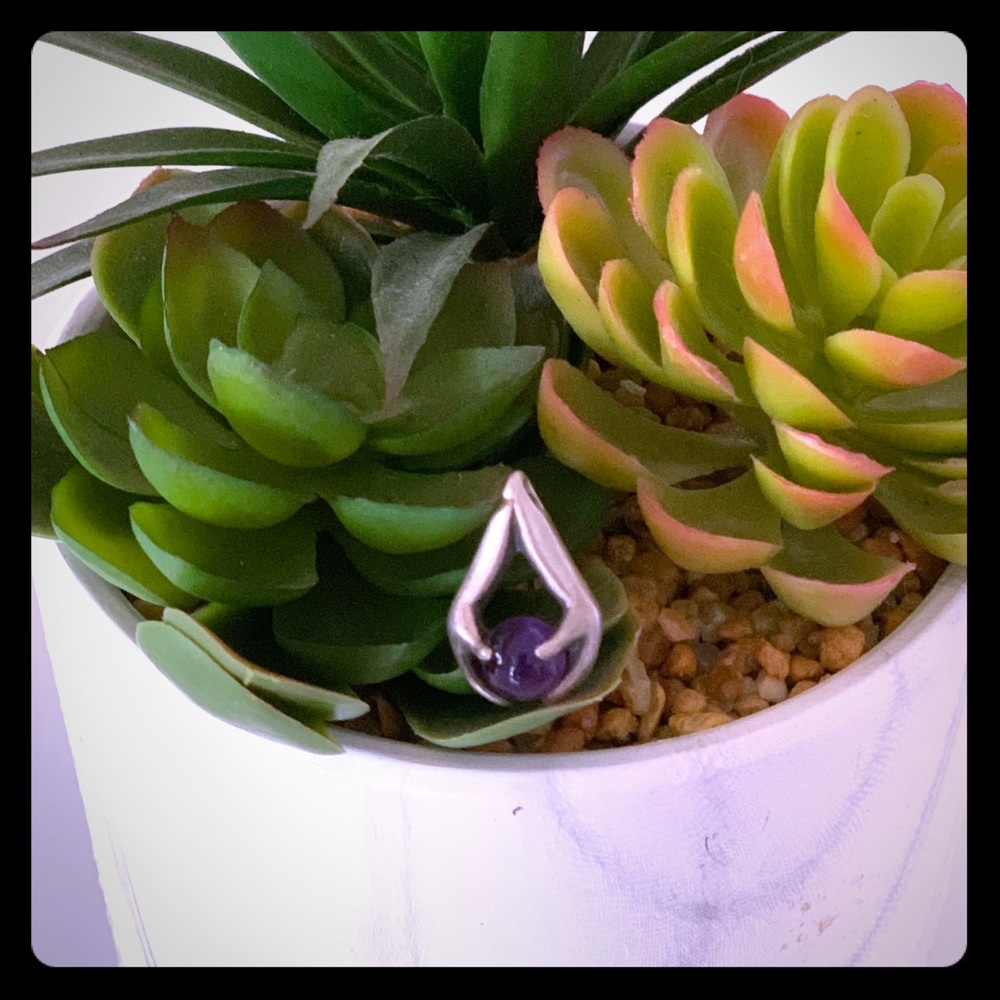 Vintage Amethyst and Silver Pendant